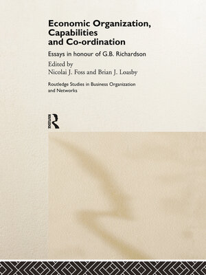 cover image of Economic Organization, Capabilities and Coordination